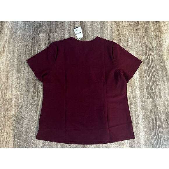 Figs NWT Catarina One-Pocket Scrub Top in Burgundy Size 2XL - Picture 5 of 5